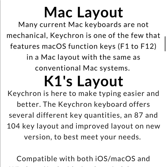 K1 104-Key Mechanical Keyboard - BLUE SWITCH - Picture 7 of 8